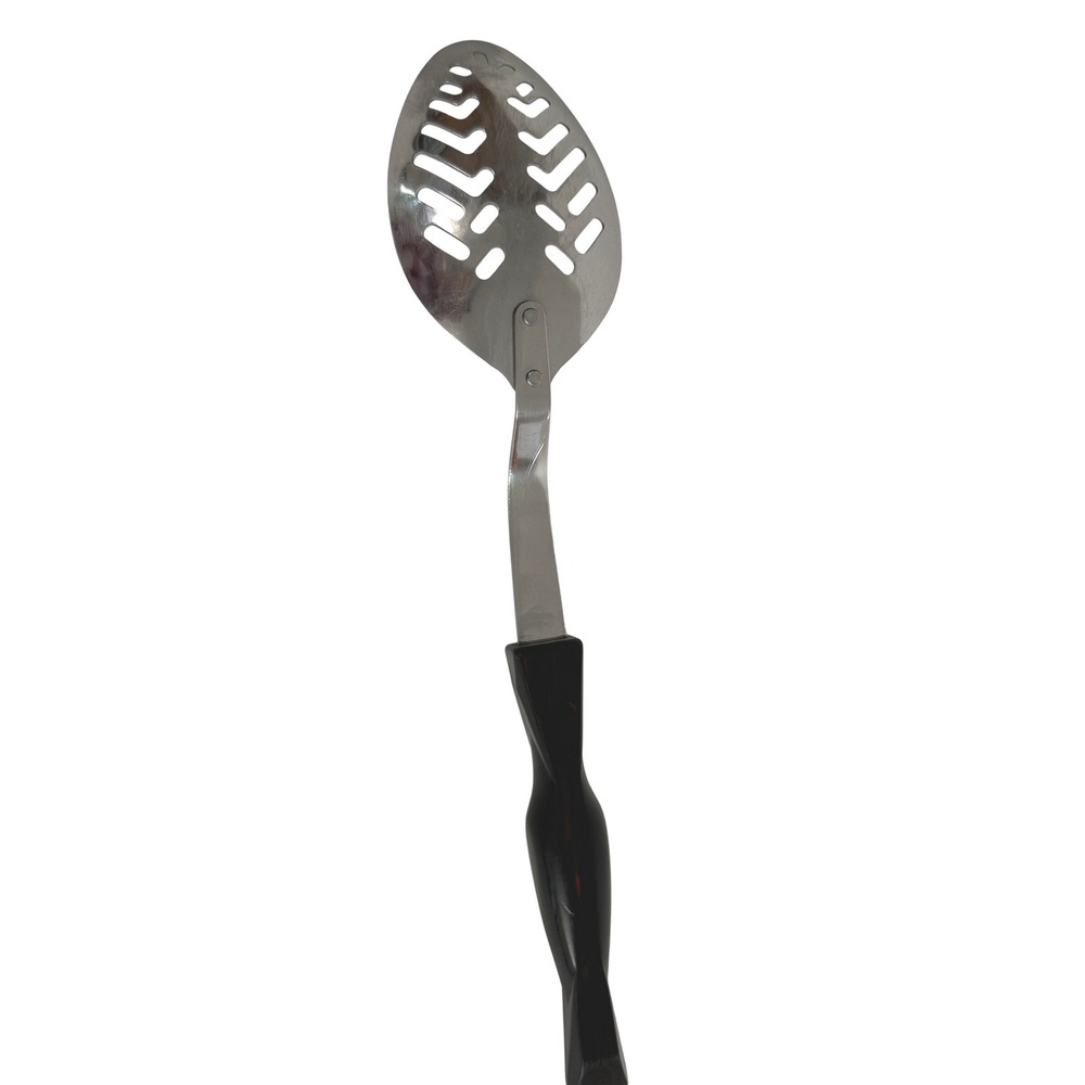 Vintage CUTCO Slotted Serving‎ Spoon Marbled Black Red Handle USA 12.5" - Picture 3 of 11